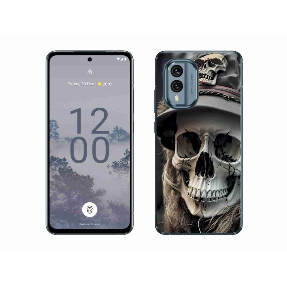 Gélový kryt mmCase na Nokia X30 5G - temná lebka