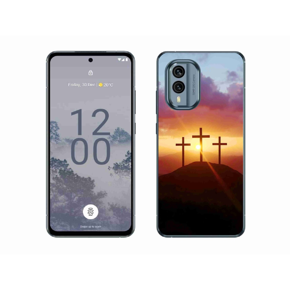 Gélový kryt mmCase na Nokia X30 5G - tri kríža