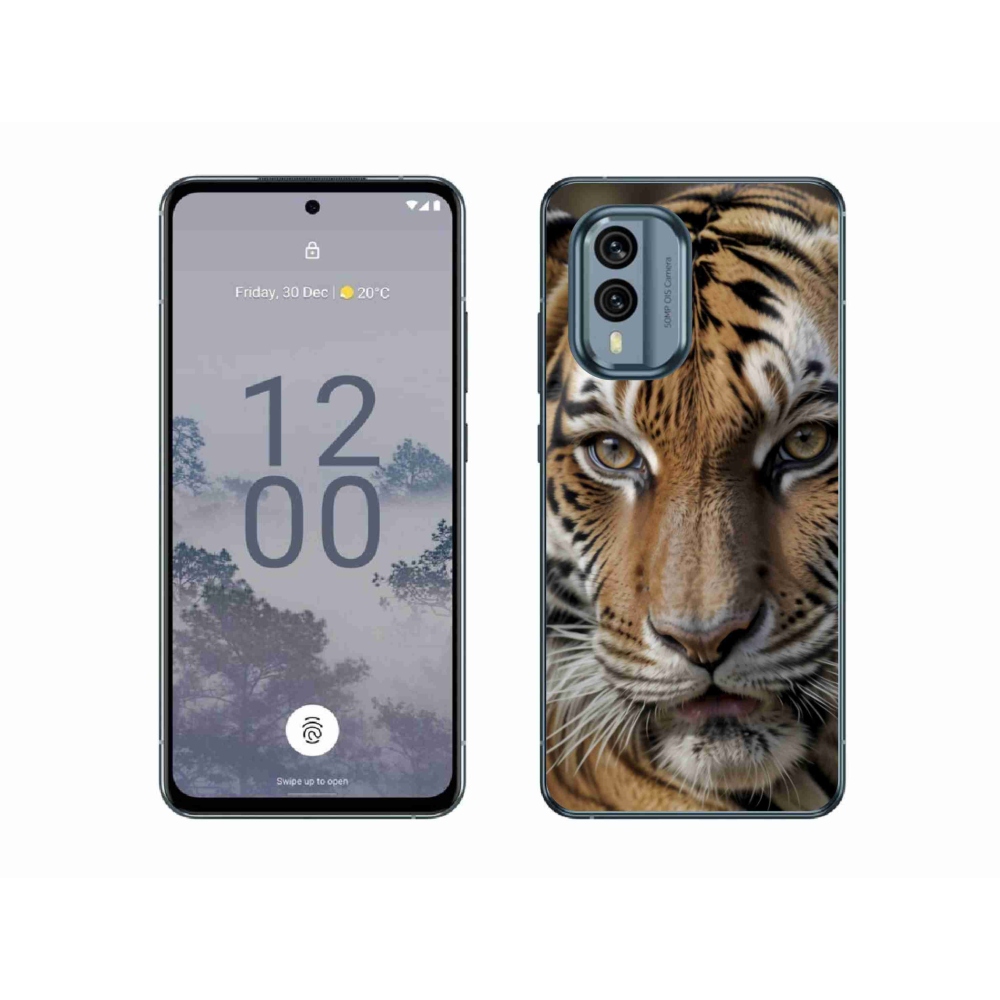 Gélový kryt mmCase na Nokia X30 5G - tigrie pohľad