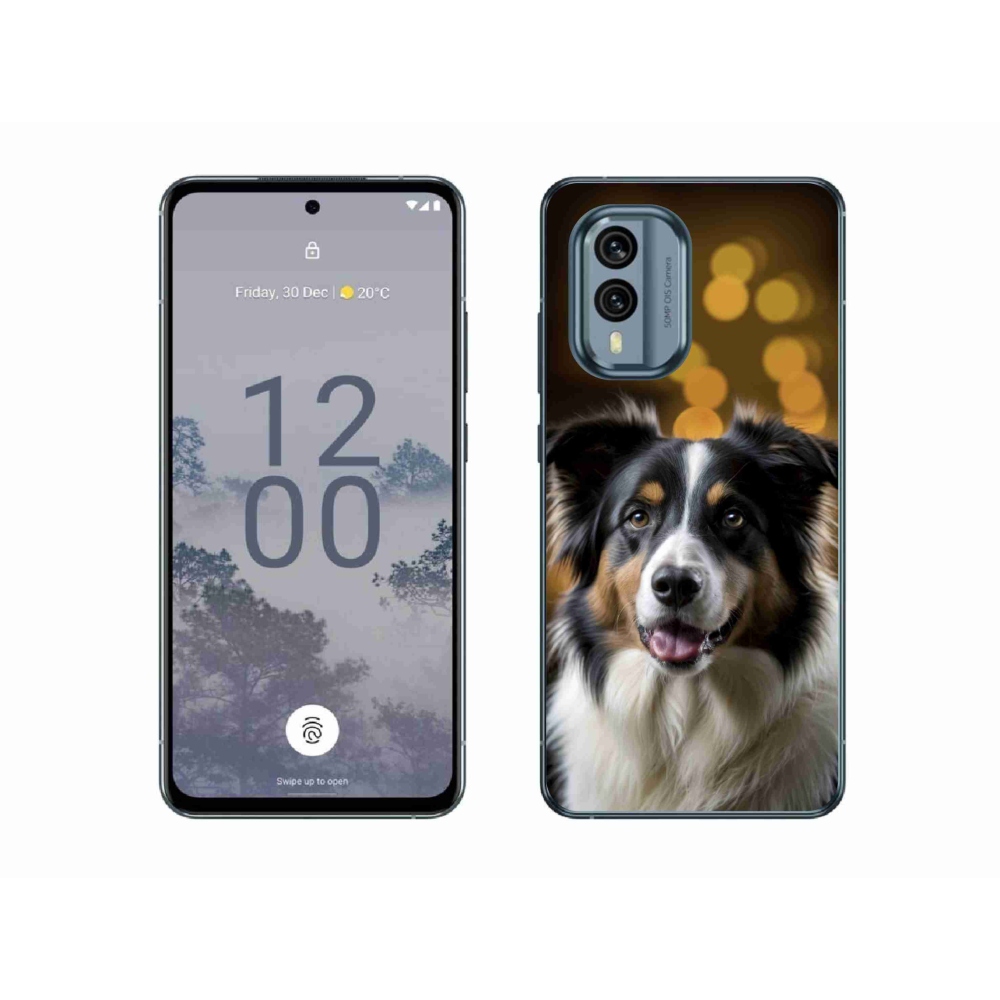Gélový kryt mmCase na Nokia X30 5G - usmievavý austrálsky ovčiak