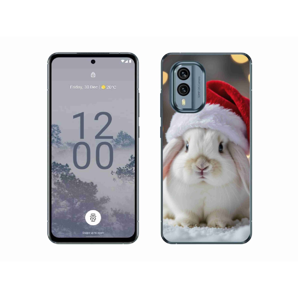 Gélový kryt mmCase na Nokia X30 5G - vianočný králik