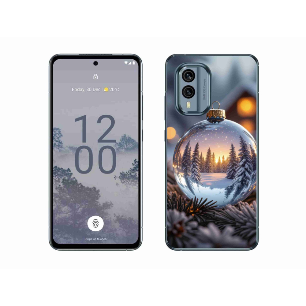 Gélový kryt mmCase na Nokia X30 5G - vianočná ozdoba