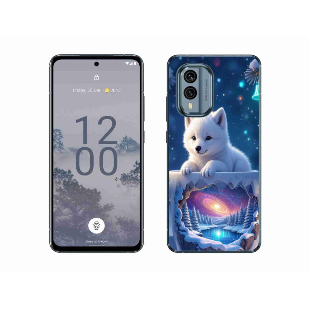 Gélový kryt mmCase na Nokia X30 5G - vianočné šteňa