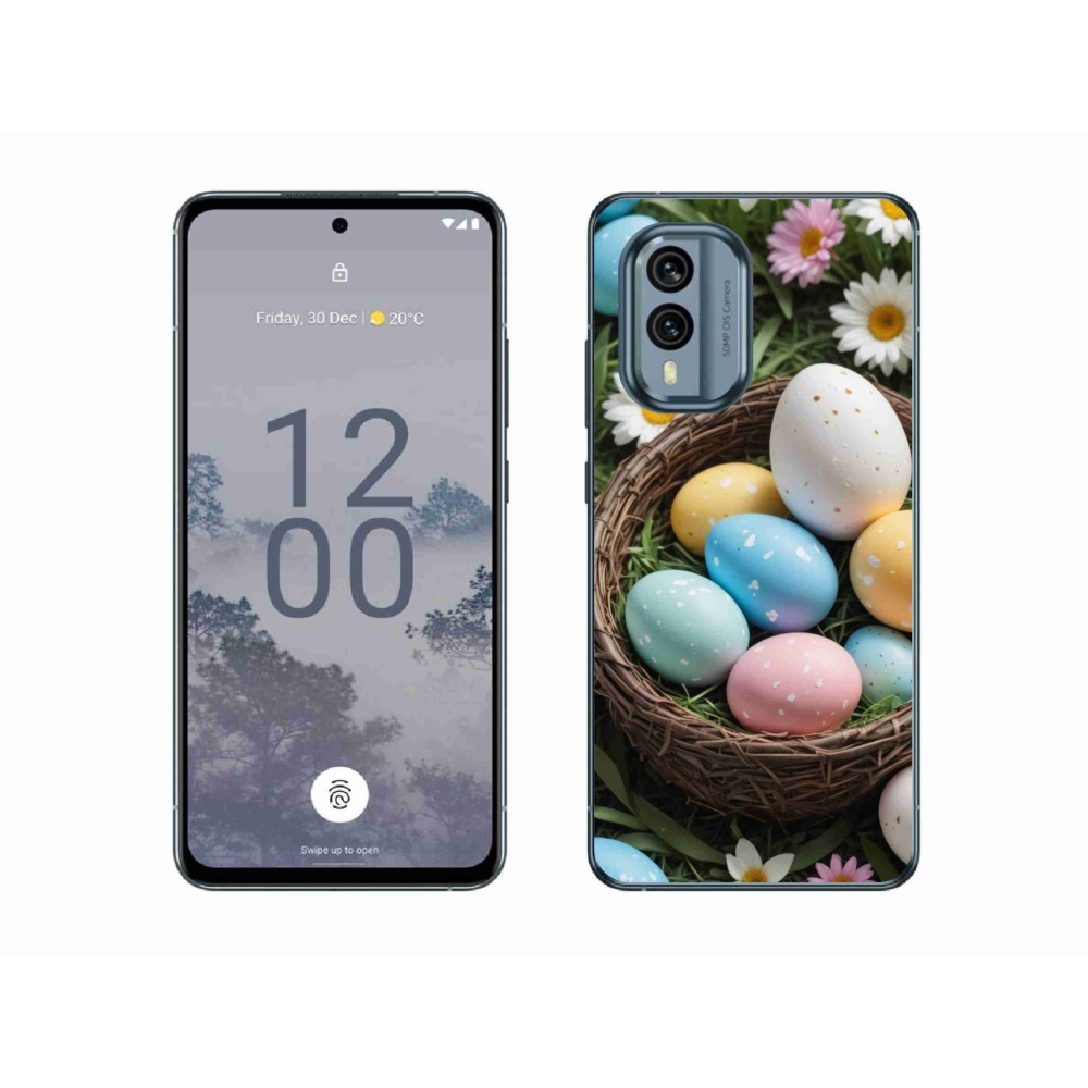Gélový kryt mmCase na Nokia X30 5G - veľkonočné vajíčka 2