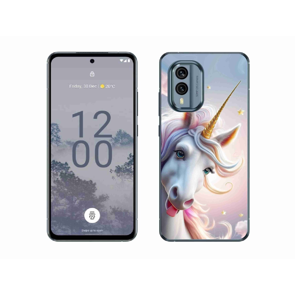 Gélový kryt mmCase na Nokia X30 5G - veselý jednorožec