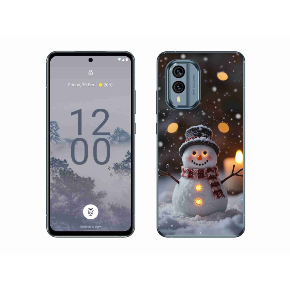 Gélový kryt mmCase na Nokia X30 5G - veselý snehuliak