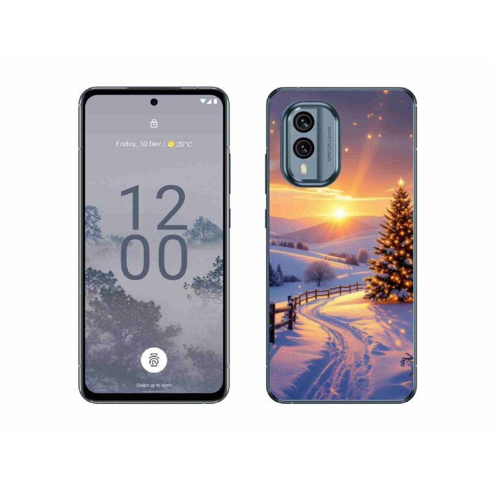 Gélový kryt mmCase na Nokia X30 5G - zimná krajina