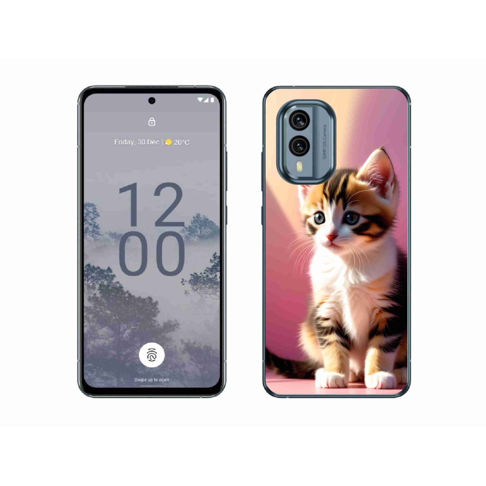 Gélový kryt mmCase na Nokia X30 5G - zvedavé mačiatko 2
