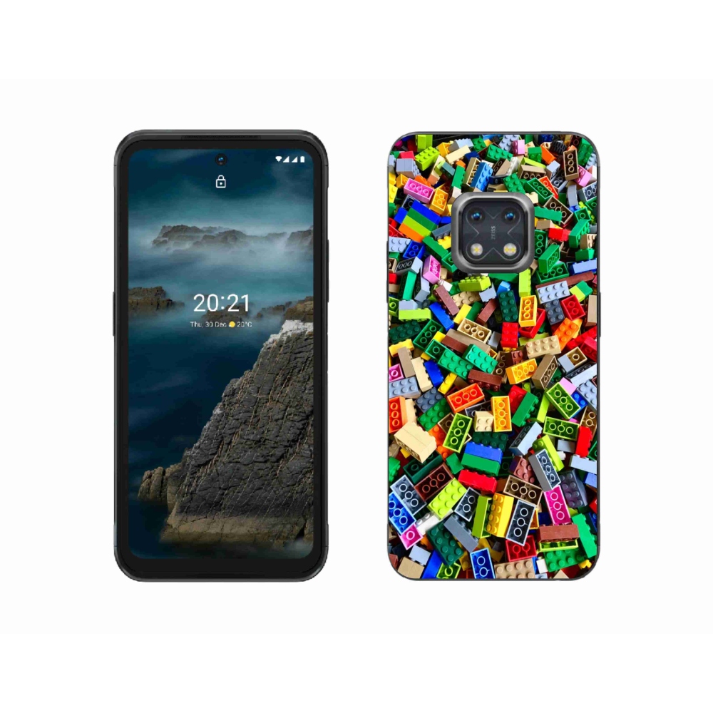 Gélový kryt mmCase na Nokia XR20 - farebné stavebné kocky