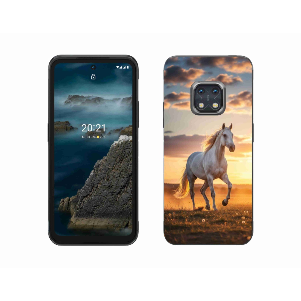 Gélový kryt mmCase na Nokia XR20 - bežiaci biely kôň 2