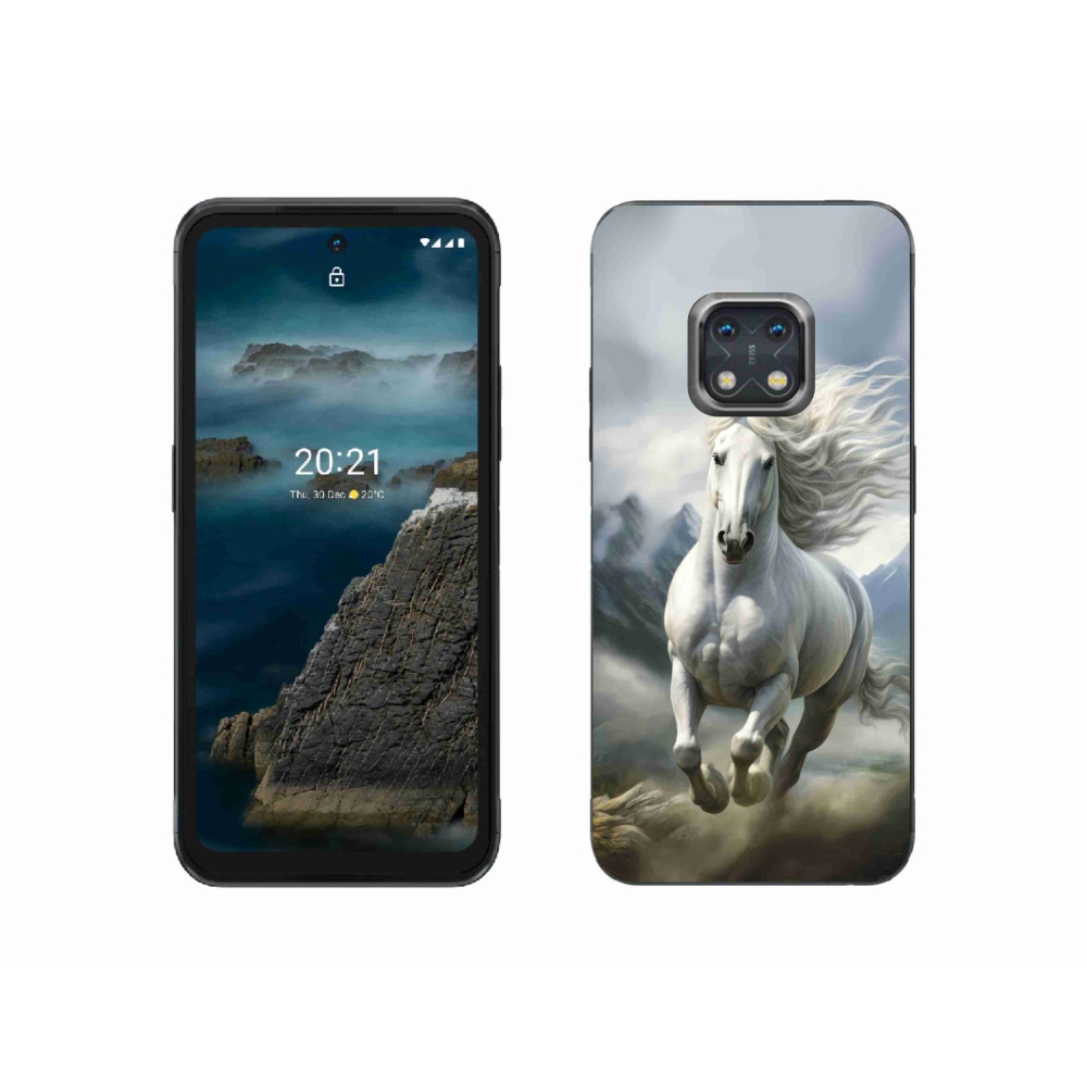Gélový kryt mmCase na Nokia XR20 - bežiaci biely kôň 3