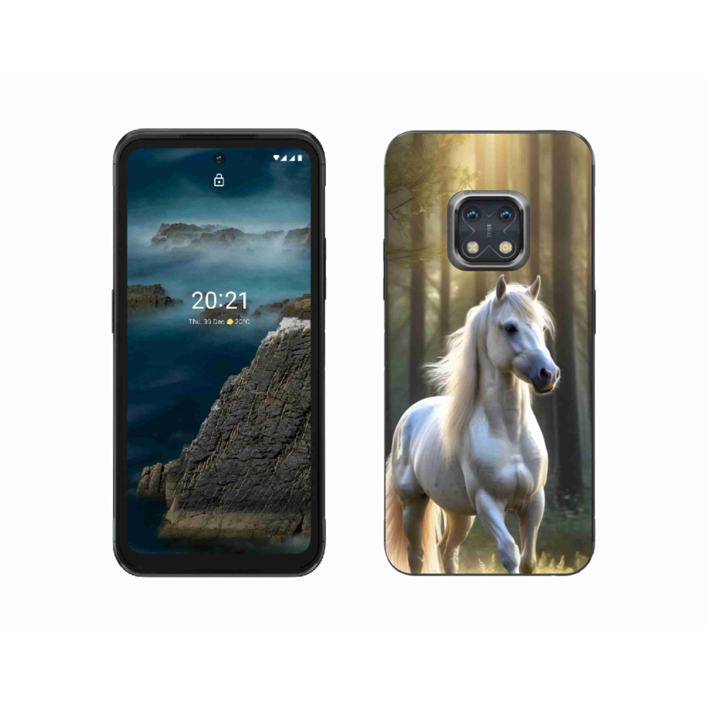 Gélový kryt mmCase na Nokia XR20 - biely kôň 3
