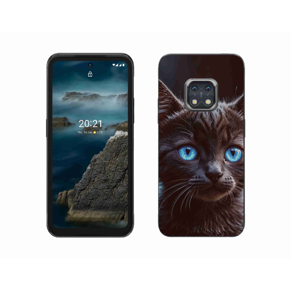 Gélový kryt mmCase na Nokia XR20 - čierne mačiatko 2