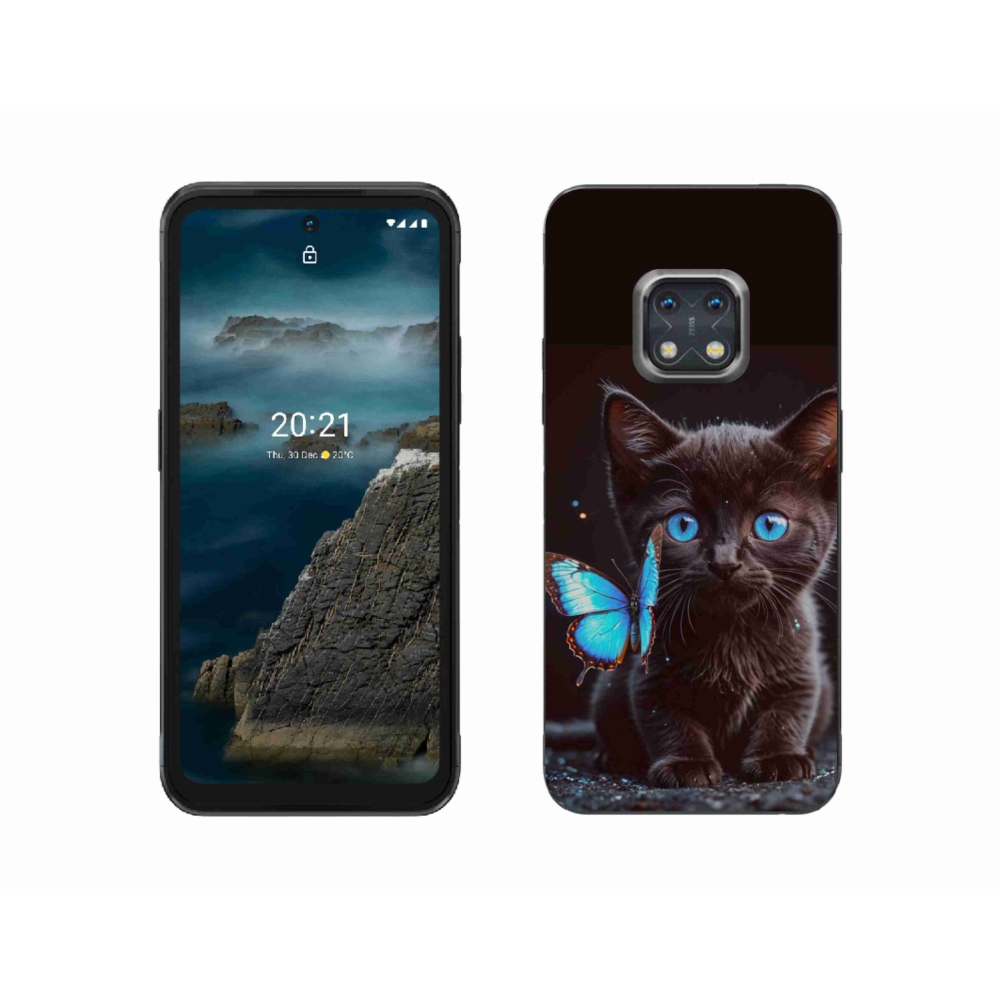 Gélový kryt mmCase na Nokia XR20 - čierne mačiatko 3