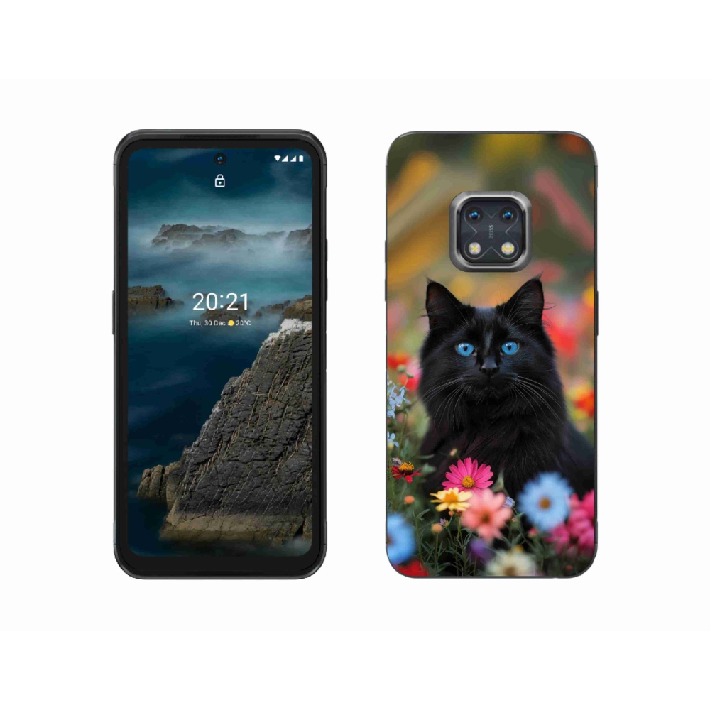 Gélový kryt mmCase na Nokia XR20 - čierne mačiatko 4