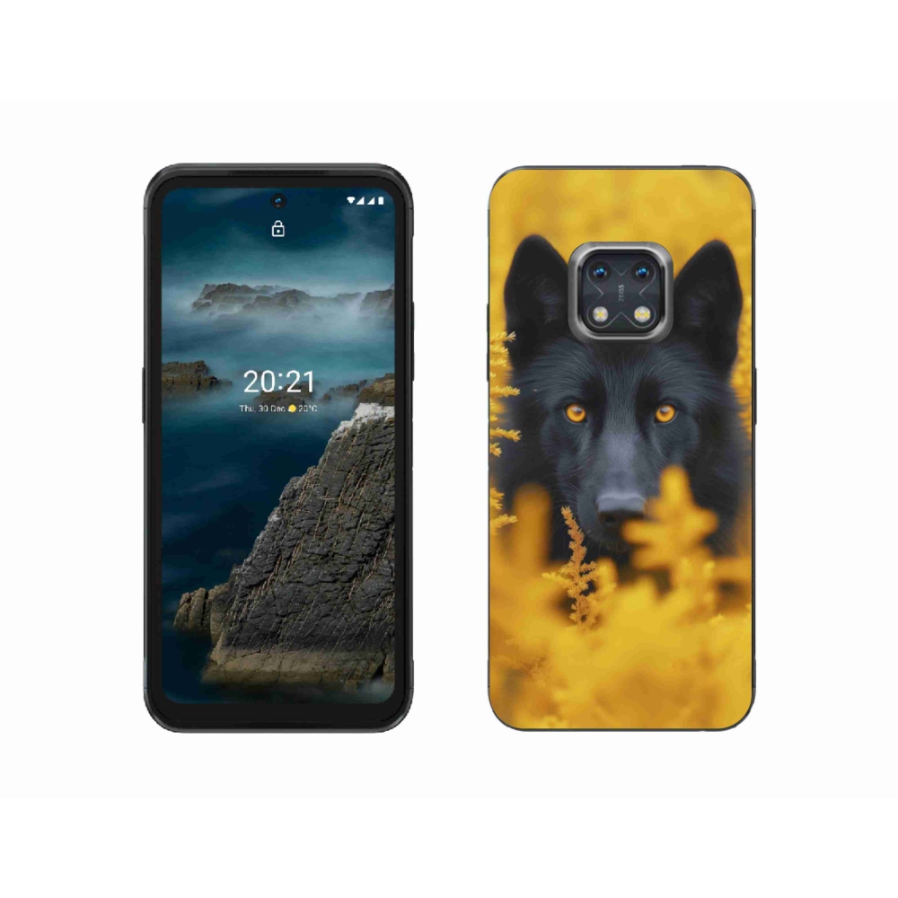 Gélový kryt mmCase na Nokia XR20 - čierny vlk 2