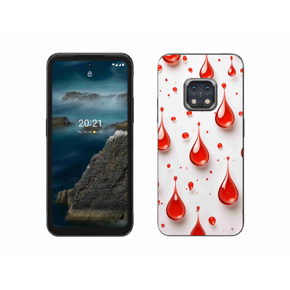 Gélový kryt mmCase na Nokia XR20 - červené kvapky
