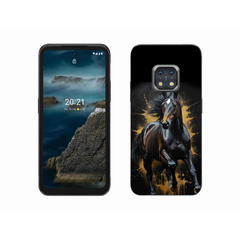 Gélový kryt mmCase na Nokia XR20 - elegantný čierny žrebec