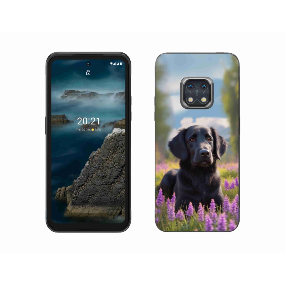 Gélový kryt mmCase na Nokia XR20 - elegantný čierny retriever