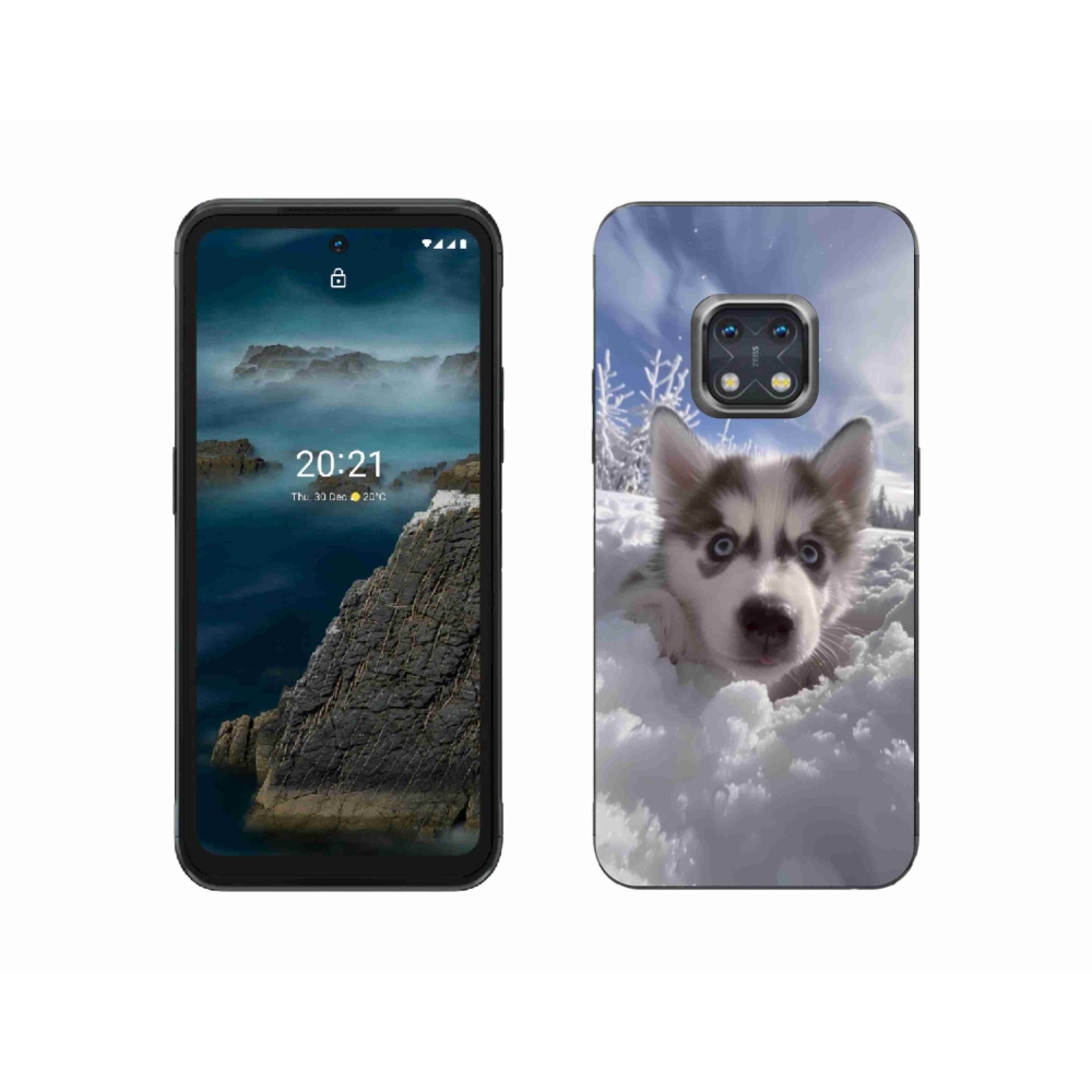 Gélový kryt mmCase na Nokia XR20 - husky v snehu