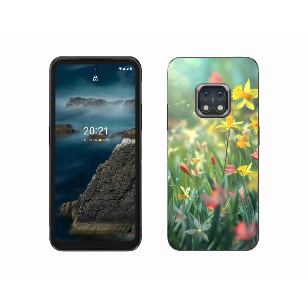 Gélový kryt mmCase na Nokia XR20 - jarné kvety