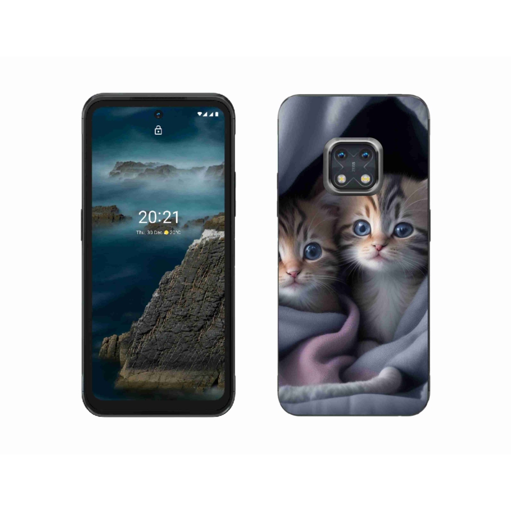Gélový kryt mmCase na Nokia XR20 - mačacie duo 2