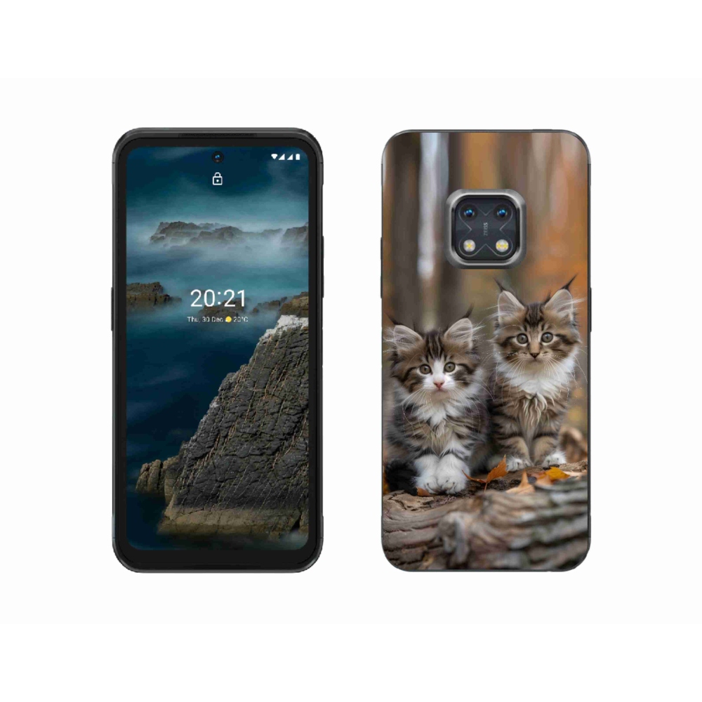 Gélový kryt mmCase na Nokia XR20 - mačacie duo 3