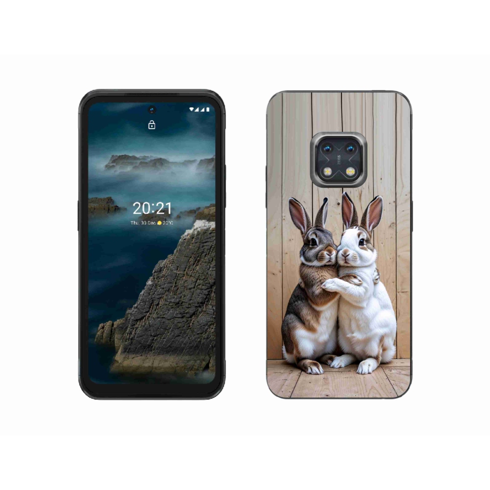 Gélový kryt mmCase na Nokia XR20 - králičie pár