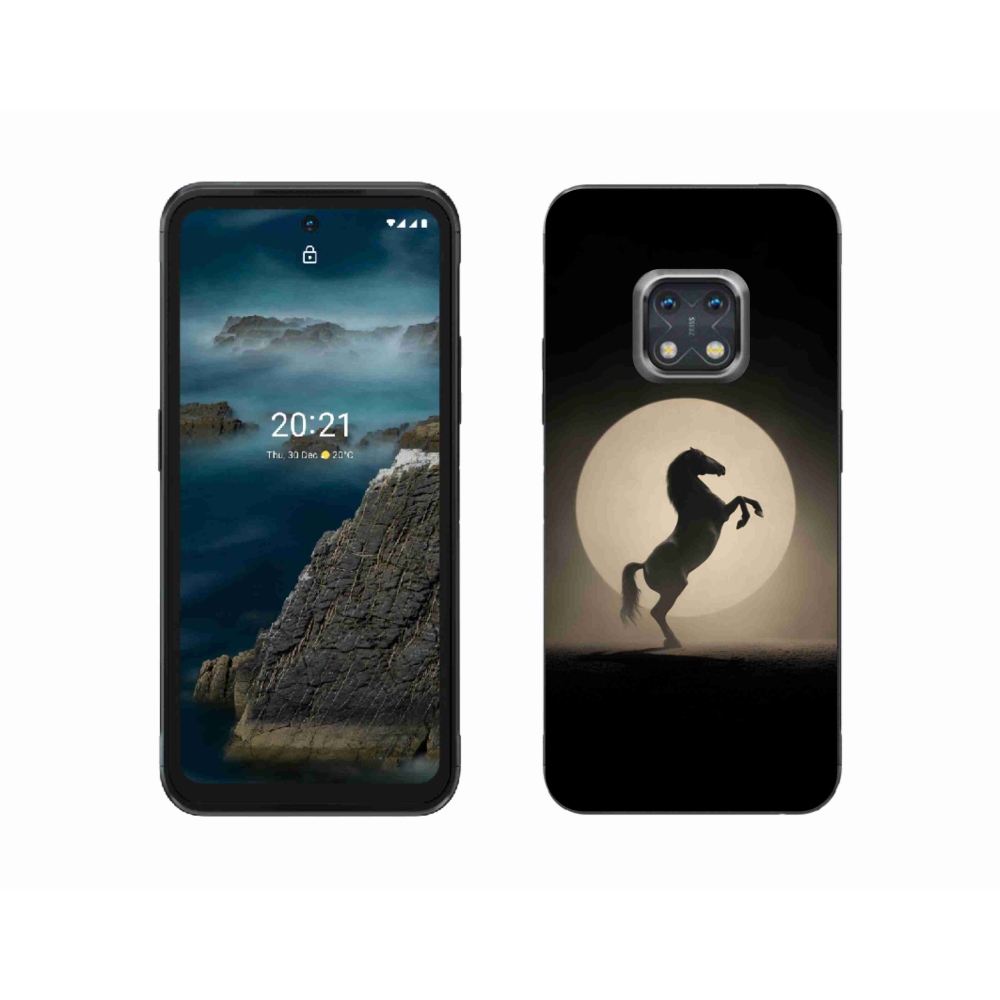 Gélový kryt mmCase na Nokia XR20 - kôň v siluete