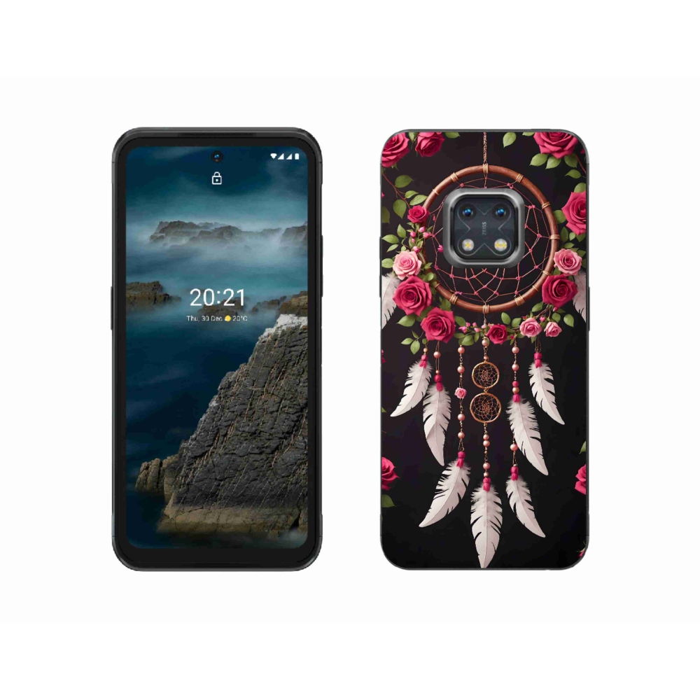 Gélový kryt mmCase na Nokia XR20 - lapač snov s ružami