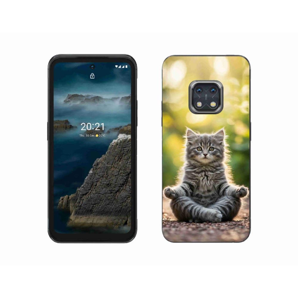 Gélový kryt mmCase na Nokia XR20 - meditujúce mačiatko