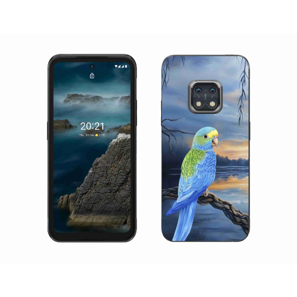 Gélový kryt mmCase na Nokia XR20 - modrý papagáj