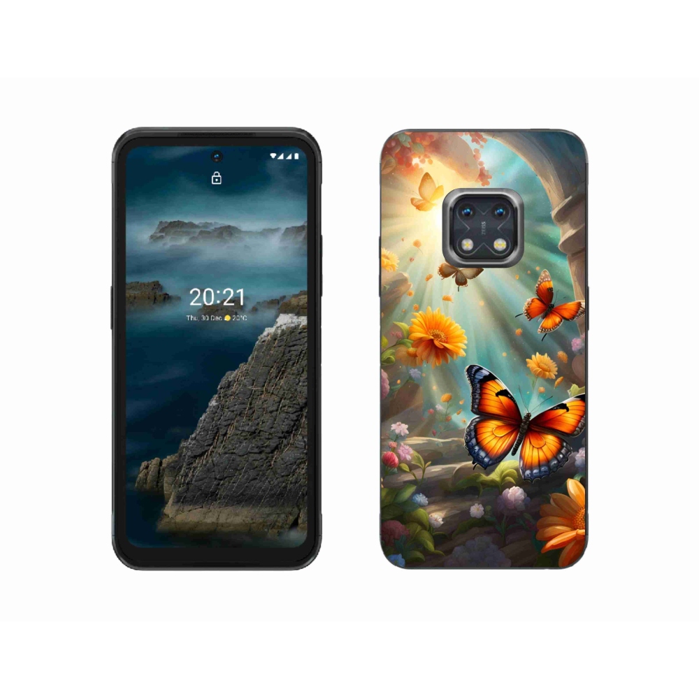 Gélový kryt mmCase na Nokia XR20 - motýlia záhrada 2