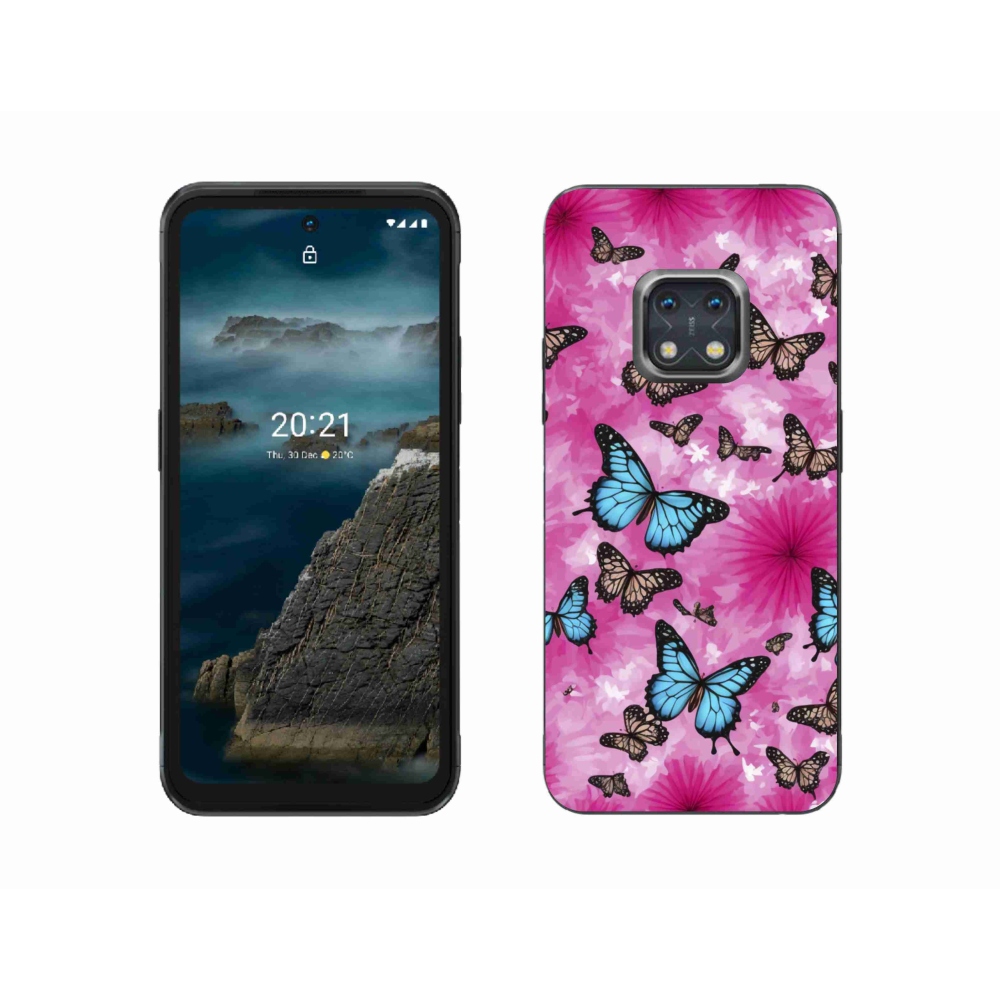 Gélový kryt mmCase na Nokia XR20 - motýlia záhrada