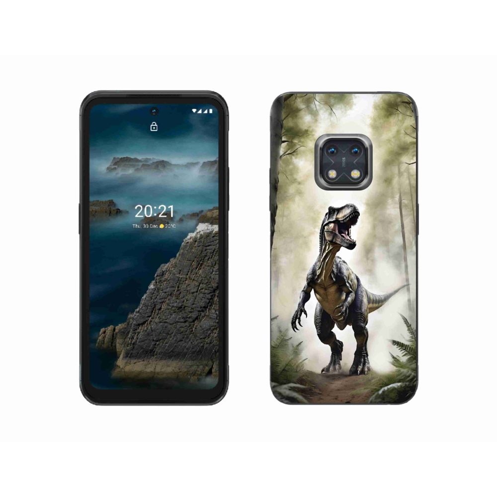 Gélový kryt mmCase na Nokia XR20 - naštvaný T-Rex