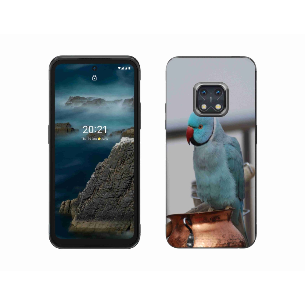 Gélový kryt mmCase na Nokia XR20 - papagáj alexander modrý