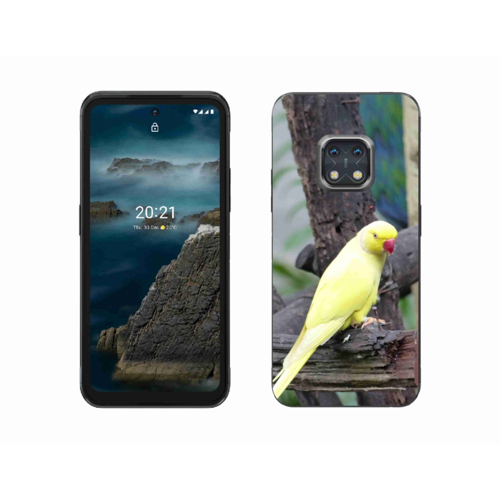Gélový kryt mmCase na Nokia XR20 - papagáj alexander žltý
