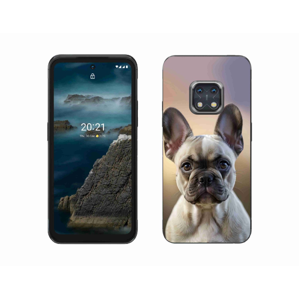 Gélový kryt mmCase na Nokia XR20 - roztomilý francúzsky buldoček