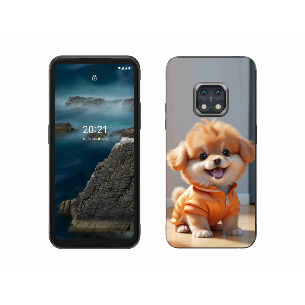 Gélový kryt mmCase na Nokia XR20 - roztomilý pomeranian v mikine