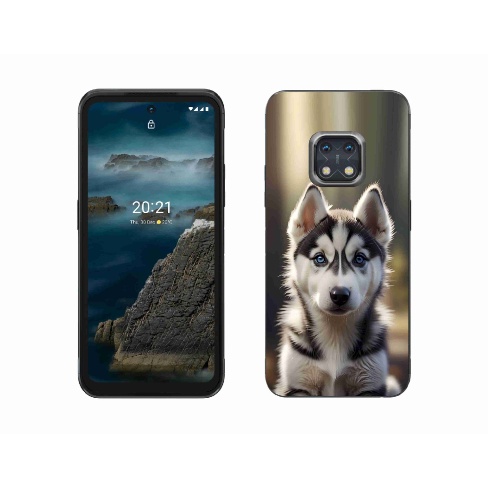 Gélový kryt mmCase na Nokia XR20 - roztomilý sibírsky husky