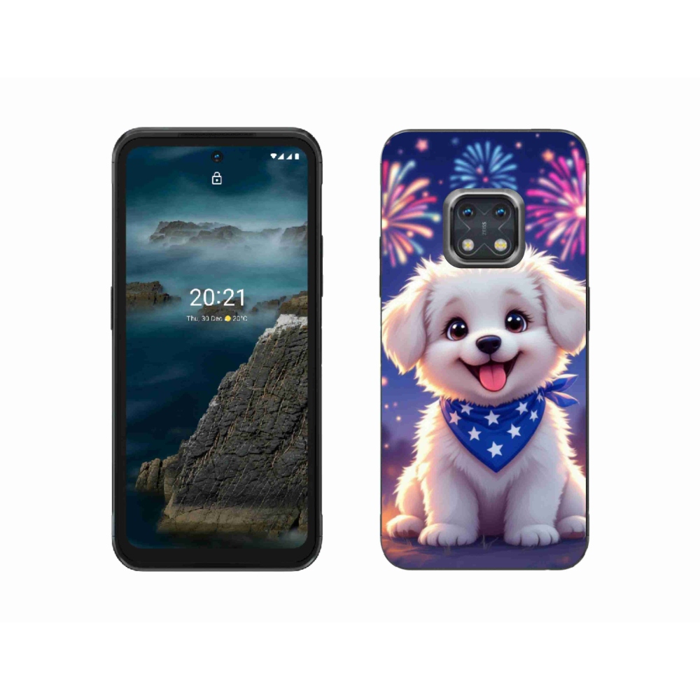 Gélový kryt mmCase na Nokia XR20 - slávnostné šteňa