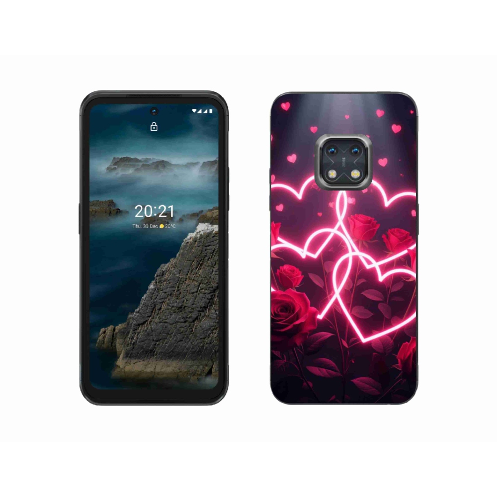 Gélový kryt mmCase na Nokia XR20 - srdce lásky