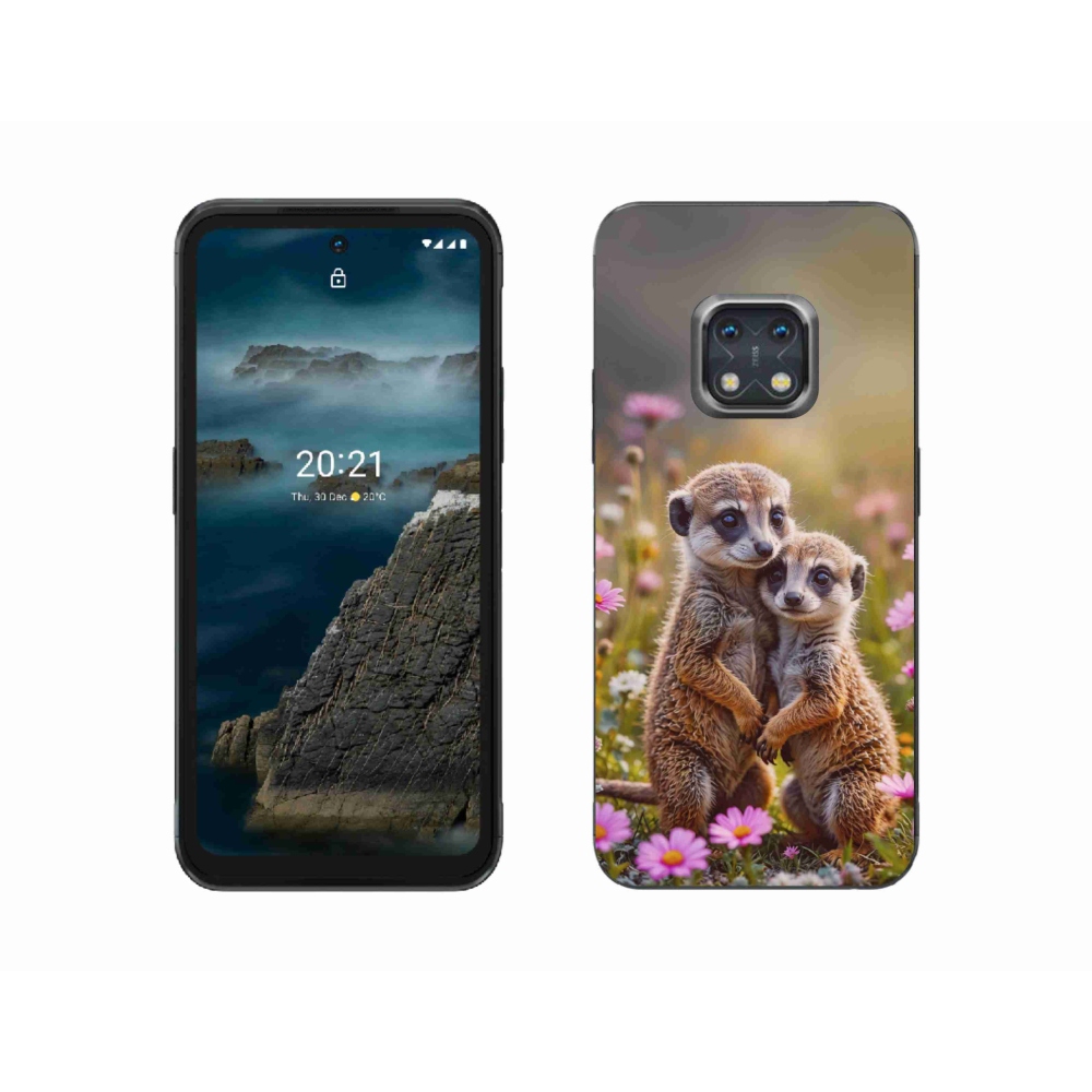 Gélový kryt mmCase na Nokia XR20 - surikatí duo