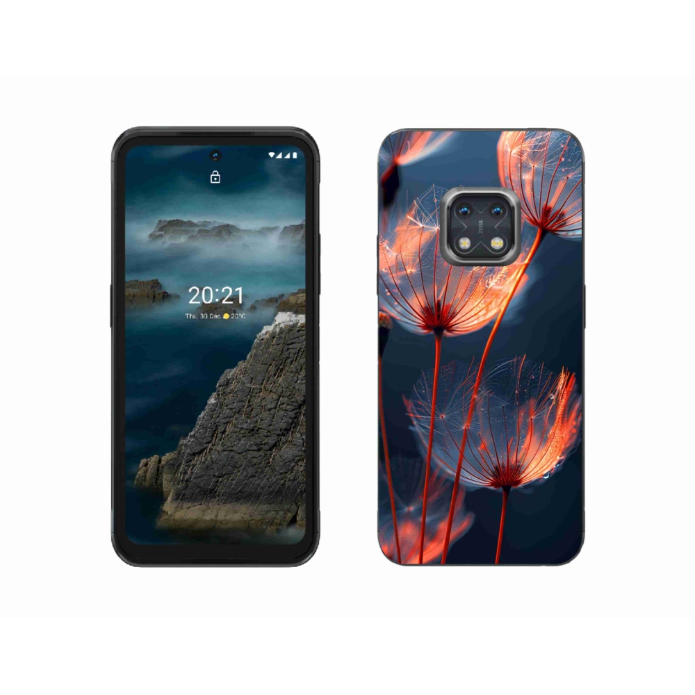 Gélový kryt mmCase na Nokia XR20 - svetielkujúce páperie