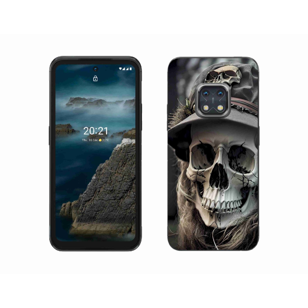 Gélový kryt mmCase na Nokia XR20 - temná lebka