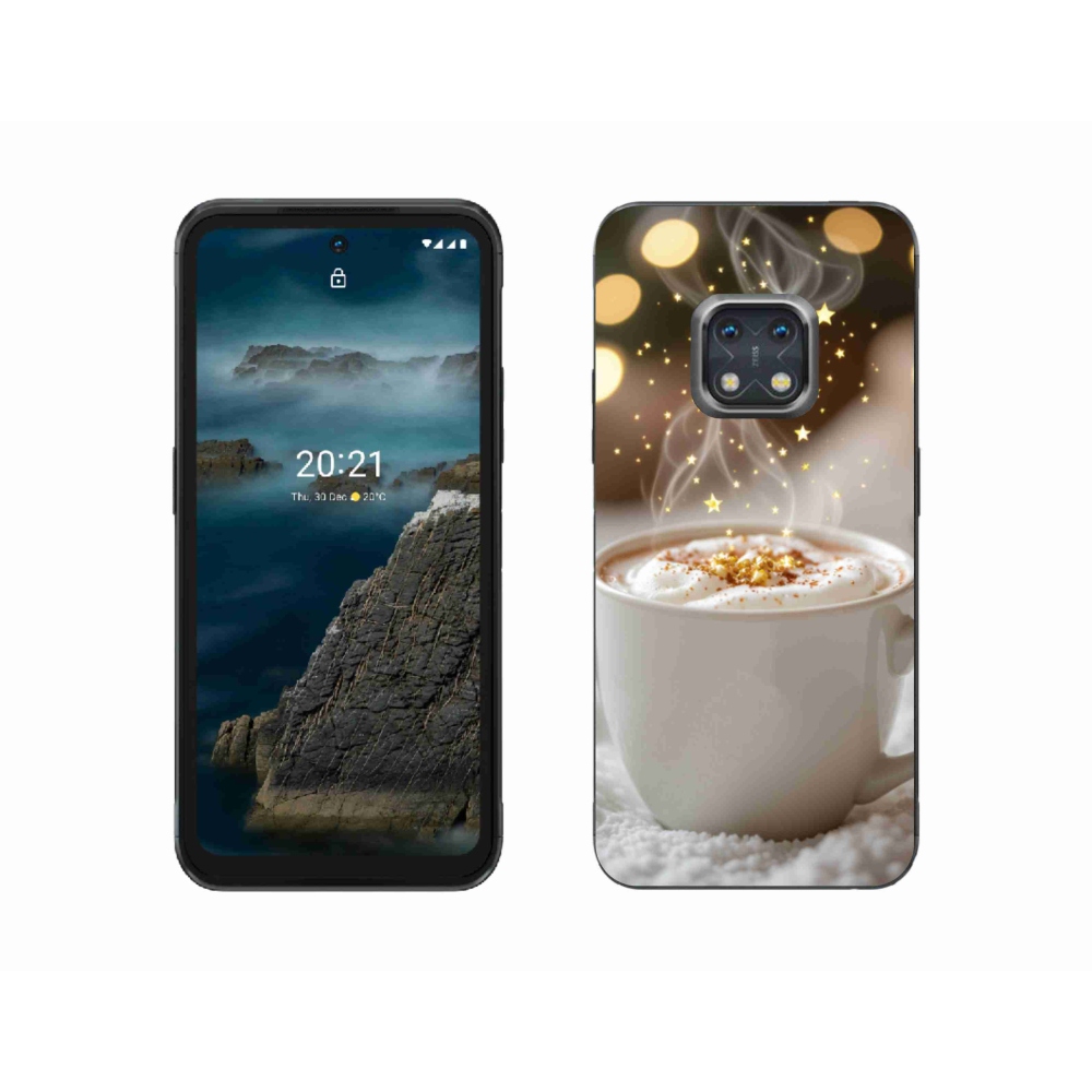 Gélový kryt mmCase na Nokia XR20 - vianočný horúci nápoj