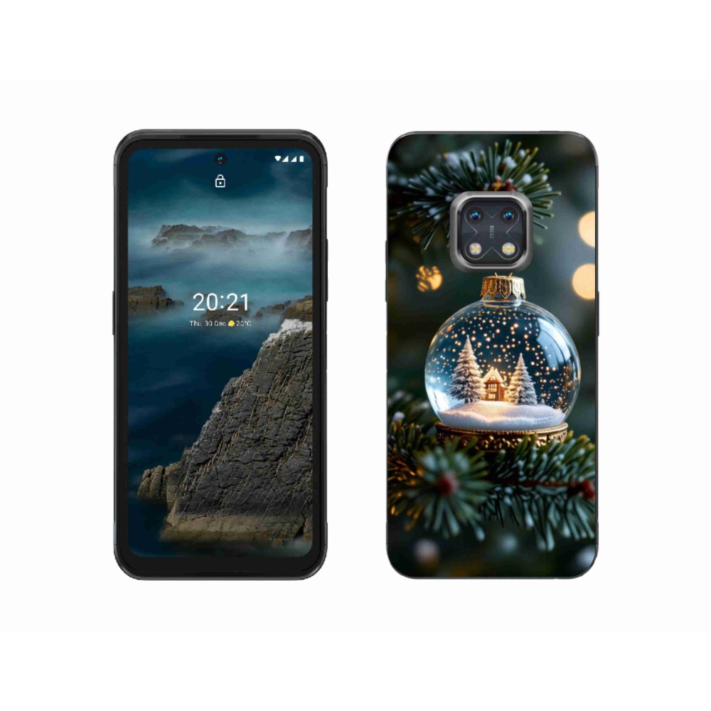 Gélový kryt mmCase na Nokia XR20 - vianočné gule 2