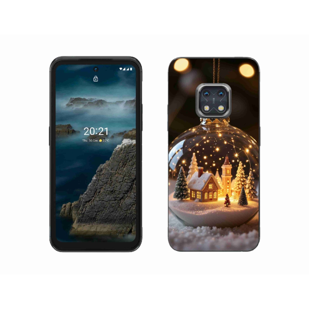 Gélový kryt mmCase na Nokia XR20 - vianočné gule 3