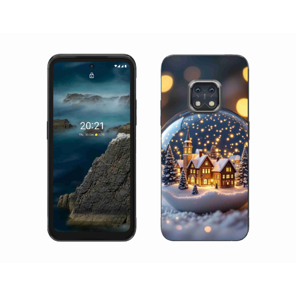 Gélový kryt mmCase na Nokia XR20 - vianočné gule 4