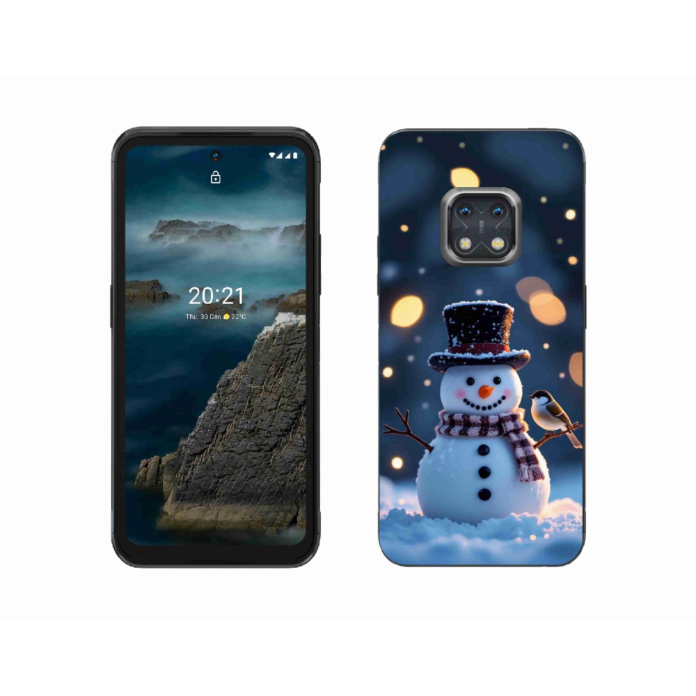 Gélový kryt mmCase na Nokia XR20 - vianočný snehuliak